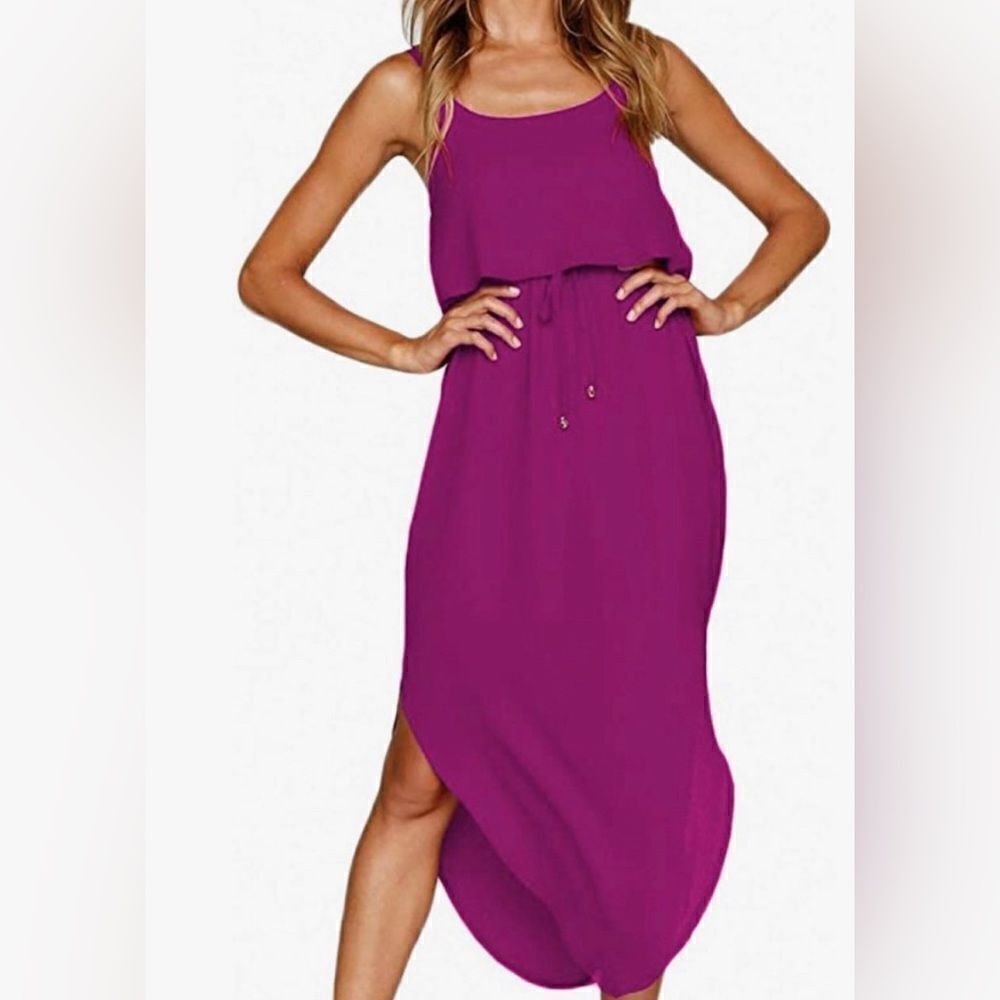 NWT NERLEROLIAN Women's Adjustable Strappy Split Midi Dress || size Small